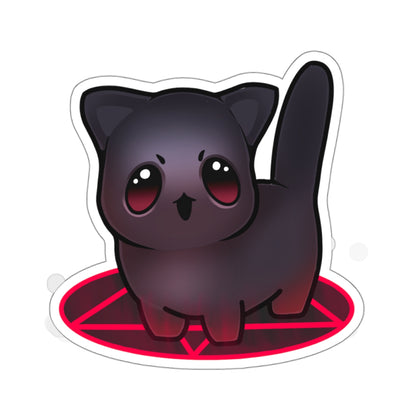 Chibi Kitty Ritual - Kiss Cut Stickers - Transparent or White